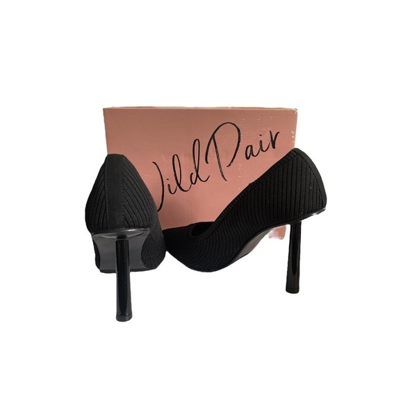 Wild Pair Daliaa Pumps Black Knit Size 9.5 - Picture 3 of 4